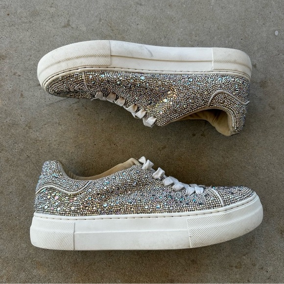 Betsey Johnson Shoes - Betsey Johnson Suton Lace-Up Rhinestone Platform Sneakers Women’s Size 8.5